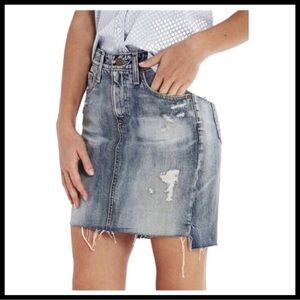 ADRIANO GOLDSCHMIED The Erin Distressed Pencil Skirt